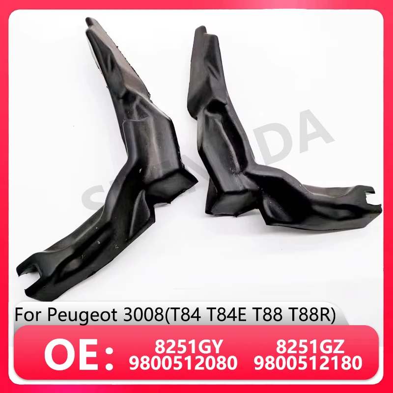 OE:9800512080 9800512180 Rain Collector Sponge Foam Front Windshield Compatible for Peugeot 3008 T84 T88 (OE:8251GY 8251GZ)