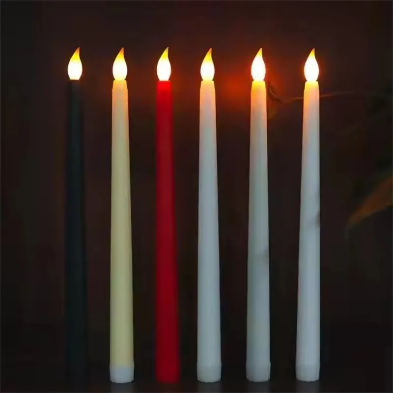 3D Wick Soy Shape Flameless LED Candle Remote Control Tea Light Moving Flickering Flame Battery Christmas Birthdays Parties