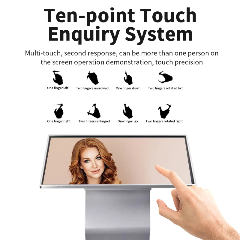 Android Information Kiosk Self Service Kiosk 55 Inch Android Interactive Touch Screen Monitor Digital Signage