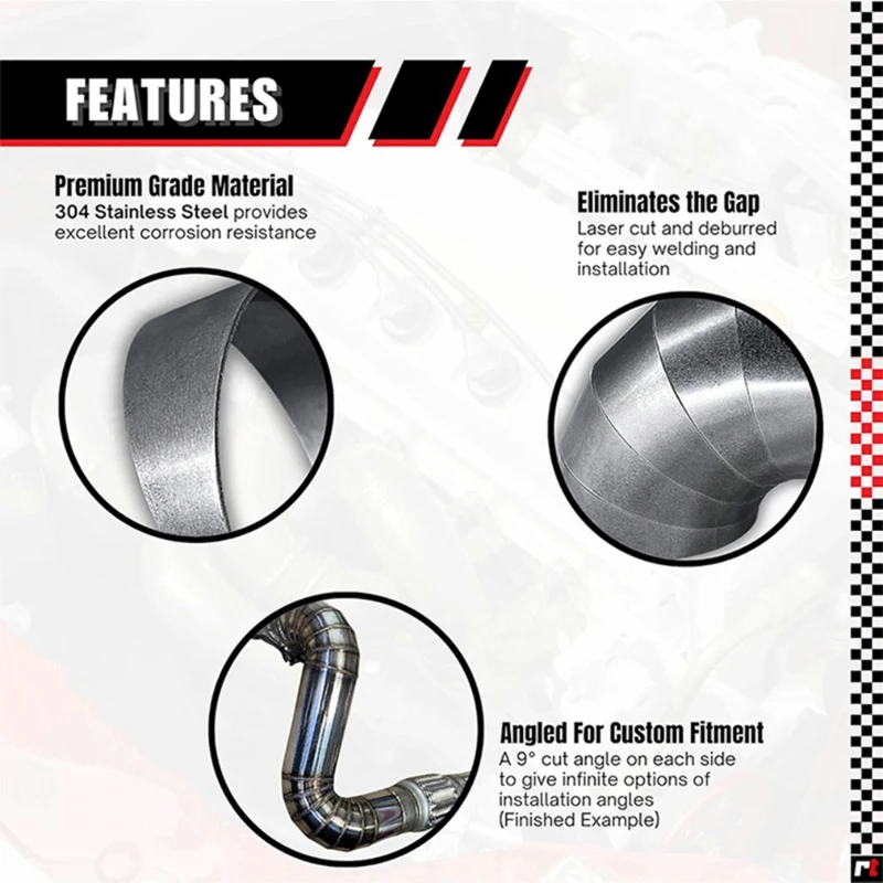 【buy-now】90-degree-stainless-steel-tight-radius-pie-cuts-not-welded--lasercut-deburred-for-custom-exhaust-5pcs-3in