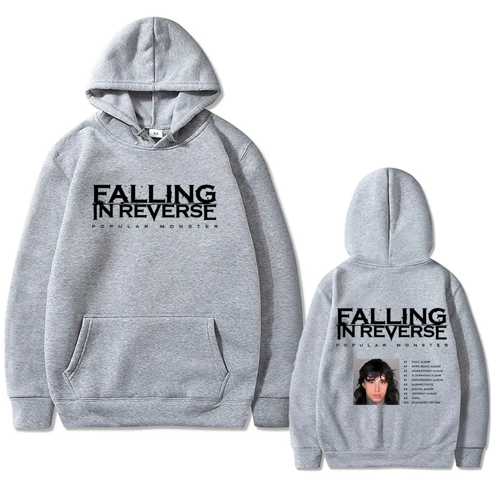 Famous Falling in Reverse Popular Monster Album Graphic Hoodie Ronnie Radke Hoodies Men Women Rock Metal Oversized Streetwear