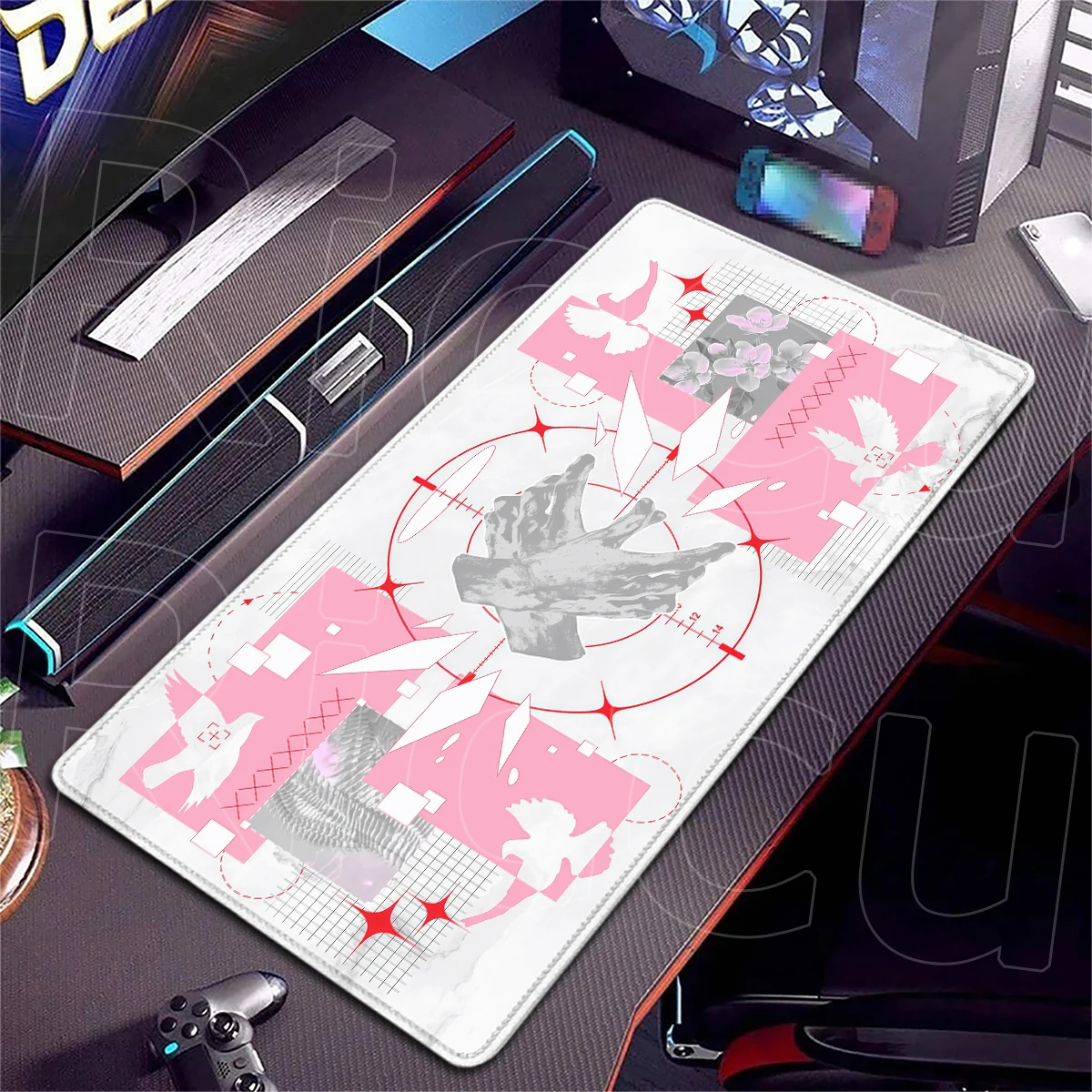 Large Size Science Style Bird Patterns Mouse Pad Non-Slip Wear Resistant Gaming Mousepad Carpet Business Office Desk Accessories