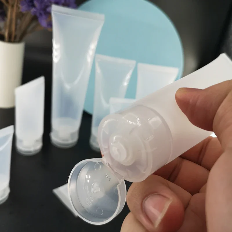 5pcs 15ml 30ml 50ml 100ml Empty Plastic Portable Tubes Squeeze Cosmetic Lotion Travel Bottle Hand Cream Gel Sample Containers