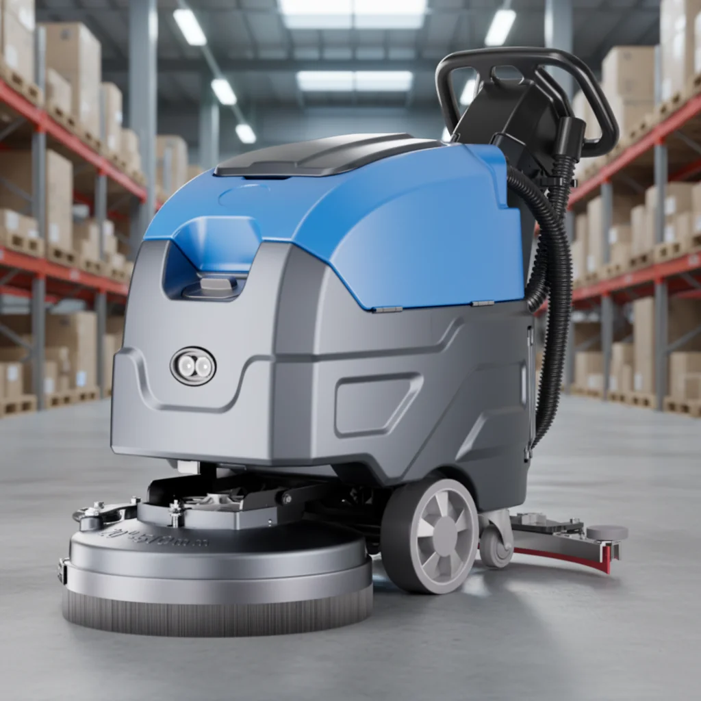 45L Water Tank 20 Inch Hand Push Floor Scrubber for Warehouse Cleaning