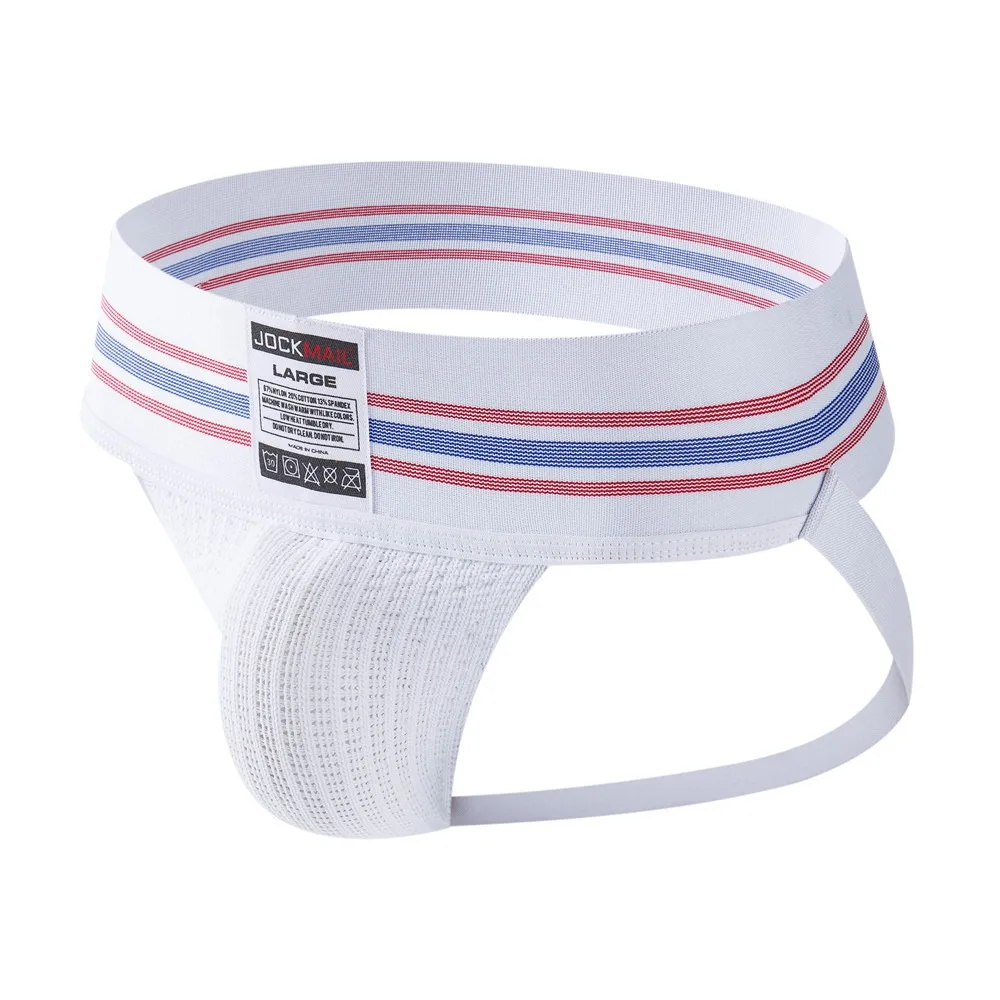Jockmail Hot Man Underwear Thong Wide Waistband Striped Jokkstrsps Hombre Cotton Knit Very Hot Strings Sports Sexy Panties view 5