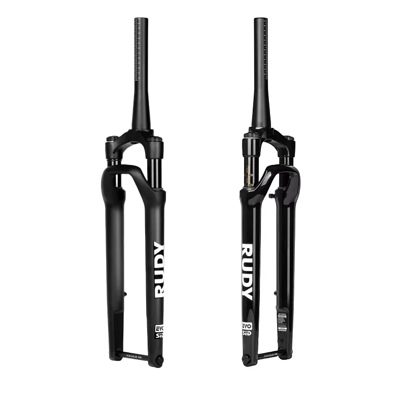 EVOSID 700C Gravel Air Suspension Fork Lockout Thru-Axle Disc Brake Ultra-Light Carbon Alloy Bike Front Fork view 6