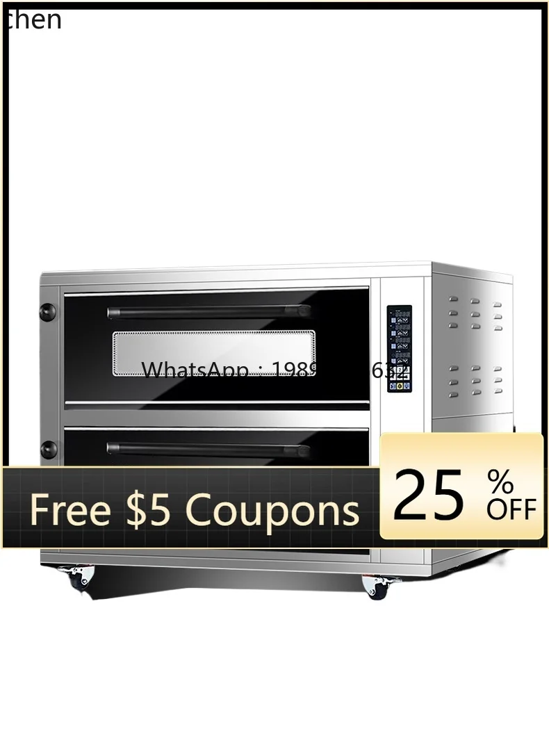 KX  Commercial Oven with Steam Spray Baking Two Layer Four Plate Open Furnace