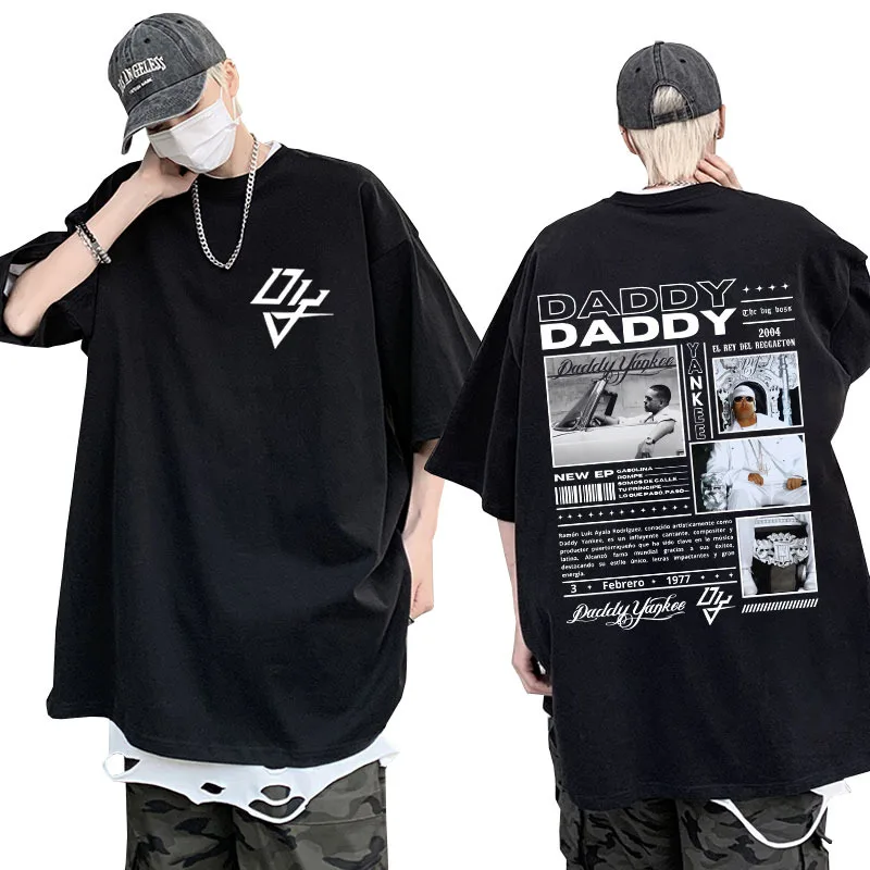 

Rapper Daddy Yankee Graphic T-shirt Men Women Fashion 90s Vintage T Shirts Male Hip Hop Oversized Gothic Short Sleeve Tee Shirt