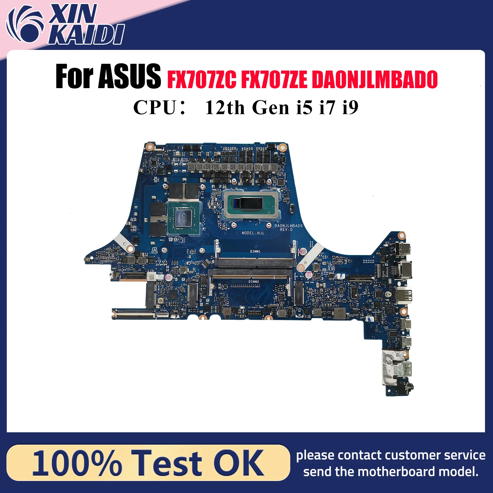 

DA0NJLMBAD0 Материнская плата для ноутбука ASUS TUF Gaming FX707ZF FX507Z FX707ZE FX707ZC Материнская плата с 12-го поколения i5 i7 i9 tests OK stk