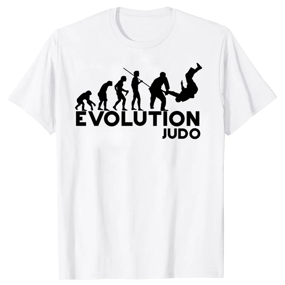 Evolution of Judo Martial Arts Jiujitsu Gift Holiday Xmas Classic T Shirts Summer Graphic Cotton Streetwear Gifts T-shirt