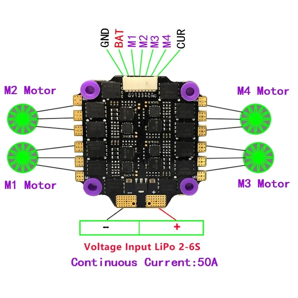 TIMEA F405 V3 3-6S 30X30 FC & ESC FPV Stack BMP280 Vluchtcontroller BLHELIS 50A 4in1 ESC voor Freestyle Drone Model VS SpeedyBee