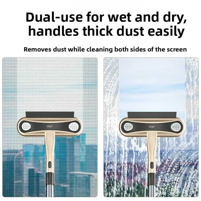 

Двусторонняя щетка для чистки окон без снятия: эффективный инструмент для высотных зданий с функцией удаления воды