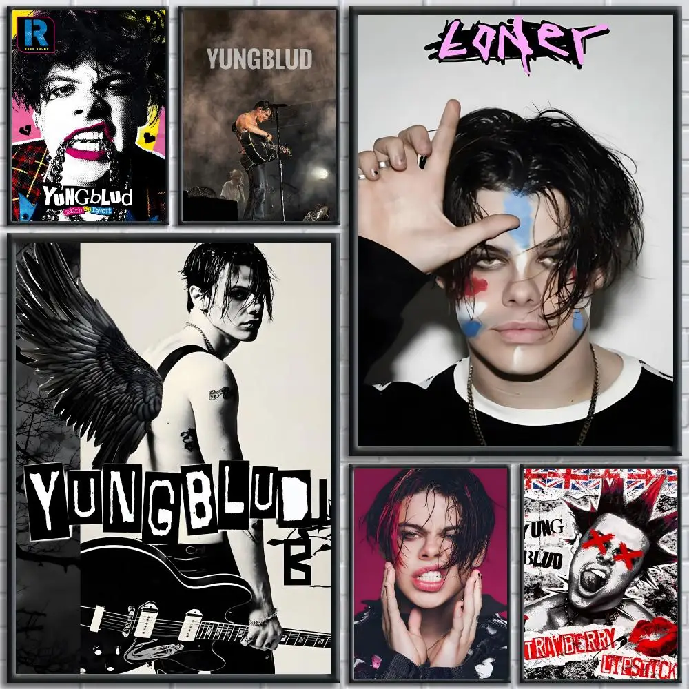 Yungblud Singer Punk Poster Painting Prints Wall Art Picture Film Room Home Bar Cafe Decor Home  Mural
