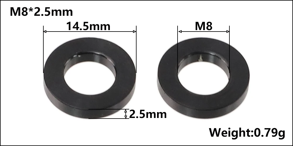 HEPPE Fahrrad Steckachse Unterlegscheibe M12 M15 Achse Spacer MTB Rennrad Nabenrohr Welle Spieß Spacer 0,5mm 1,5mm 3mm 4mm 5mm 6mm Dicke – Detail 8