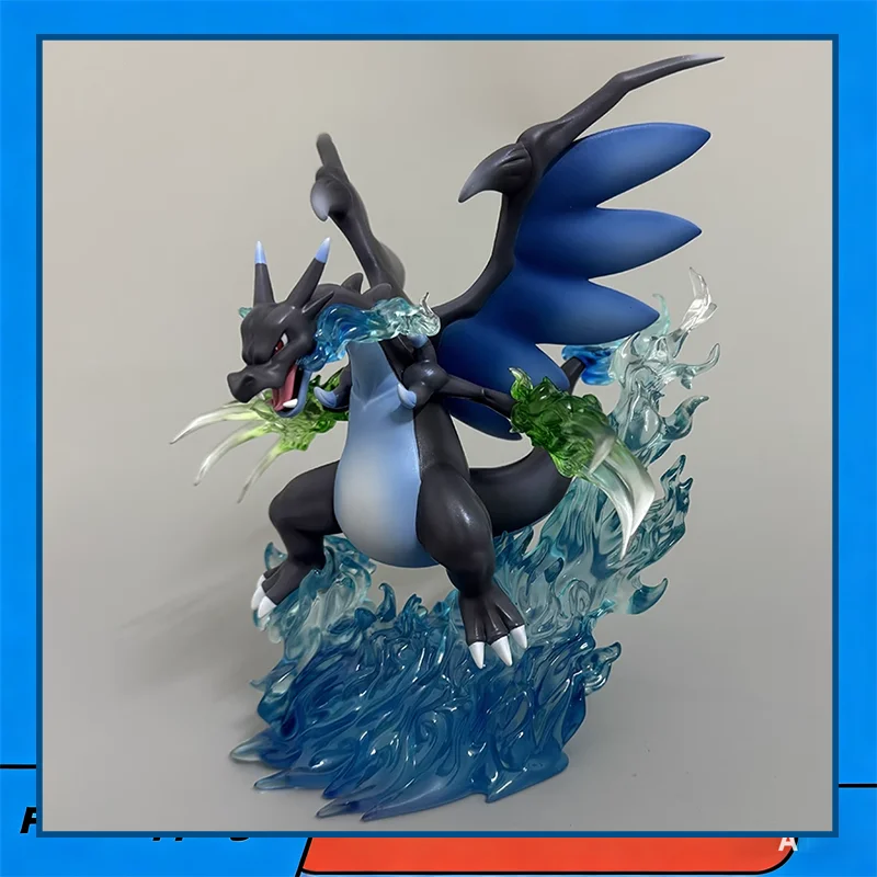 

Bkm Pokemon Clover Ver Charizard X Vs Black Dragon Gk Statue 1/20 Scale Anime Cartoon Character Figure Desktop Decoration Collec