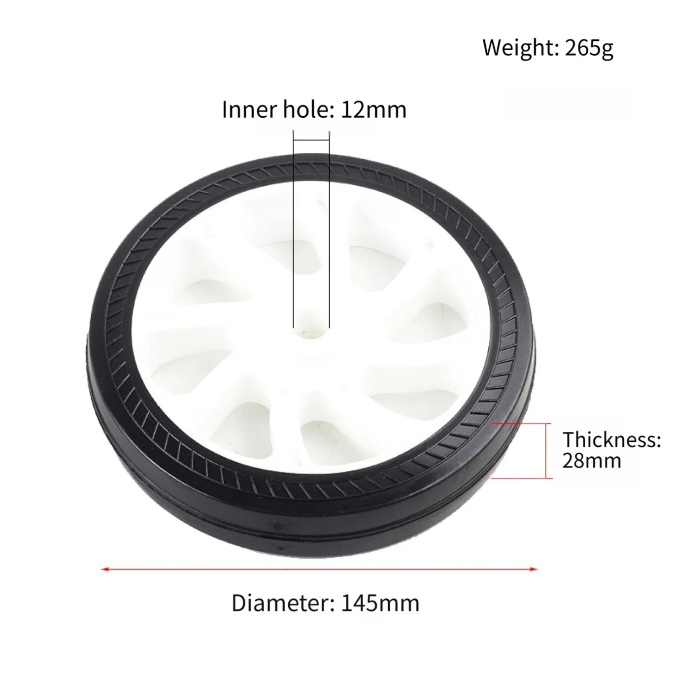 2pcs 6-Inch Noise Reducing Rubber Caster Wheel Set For Air Compressor Portable Machinery Easy Install Workshop Tools