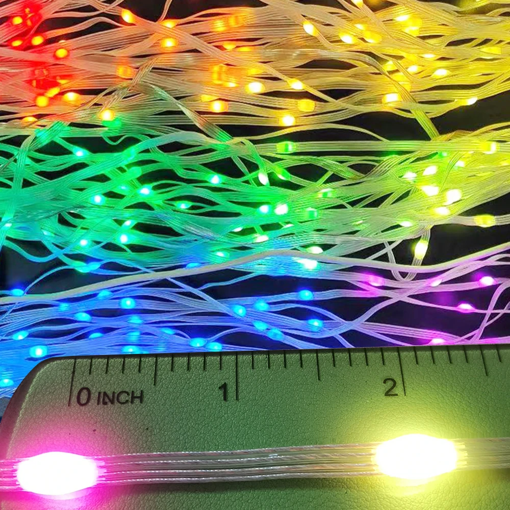 20 m400leds WS2812B LED String Dreamcolor Christmas Lights String illuminazione RGBIC indirizzabile Smart Curtain String Light fai da te