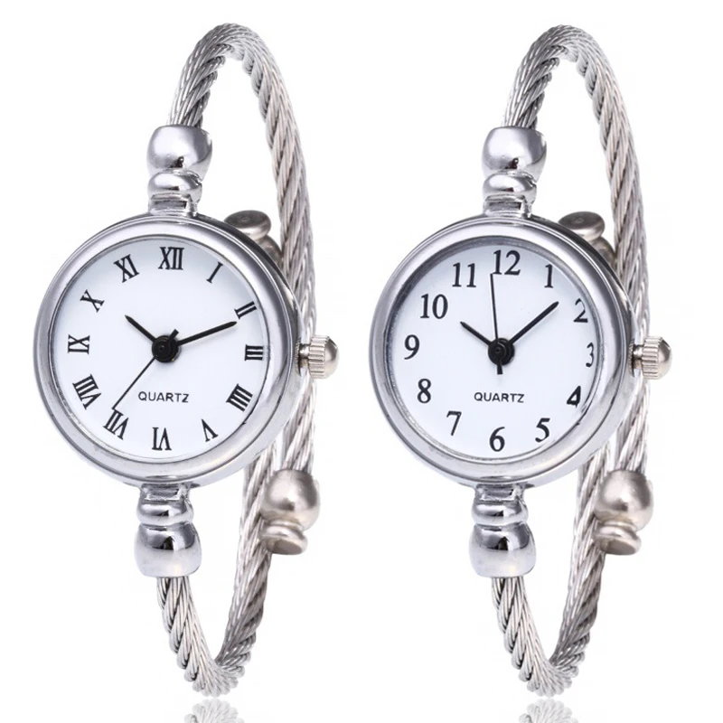 Women's Bracelet Watch Open-Steel-band Ladies Quartz Wristwatch Minimalism Dress Clock For Girls Female