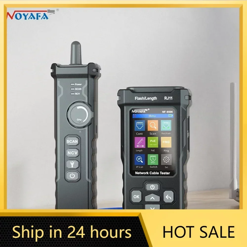 

NOYAFA NF-8506 Network Analyzers Cable Tester Wiremap with PING Test PoE LED Lighting Pair Testing - Comprehensive Network Diagn