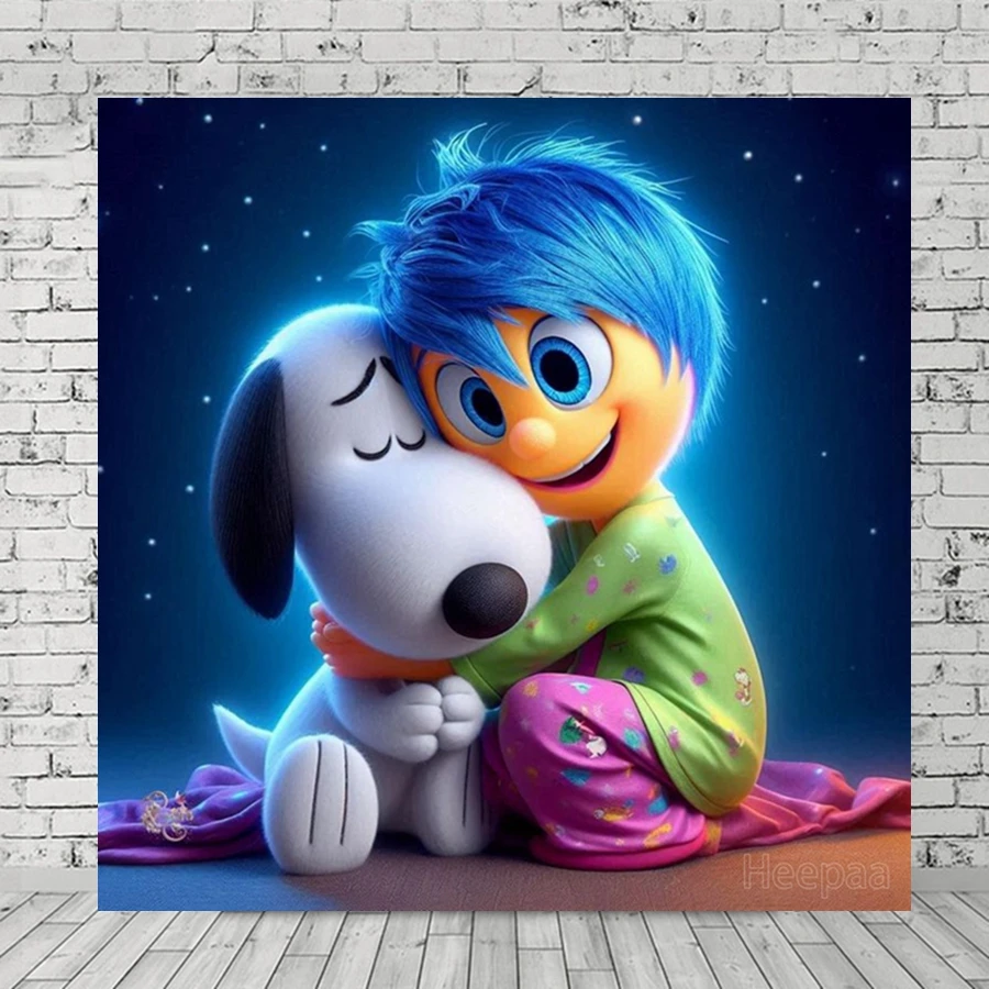 Fantasy Inside Out 2 Disney Movie Full Diamond Painting Art Riley And The Emotions Cartoon Cross Stitch Embroidery Room Decor