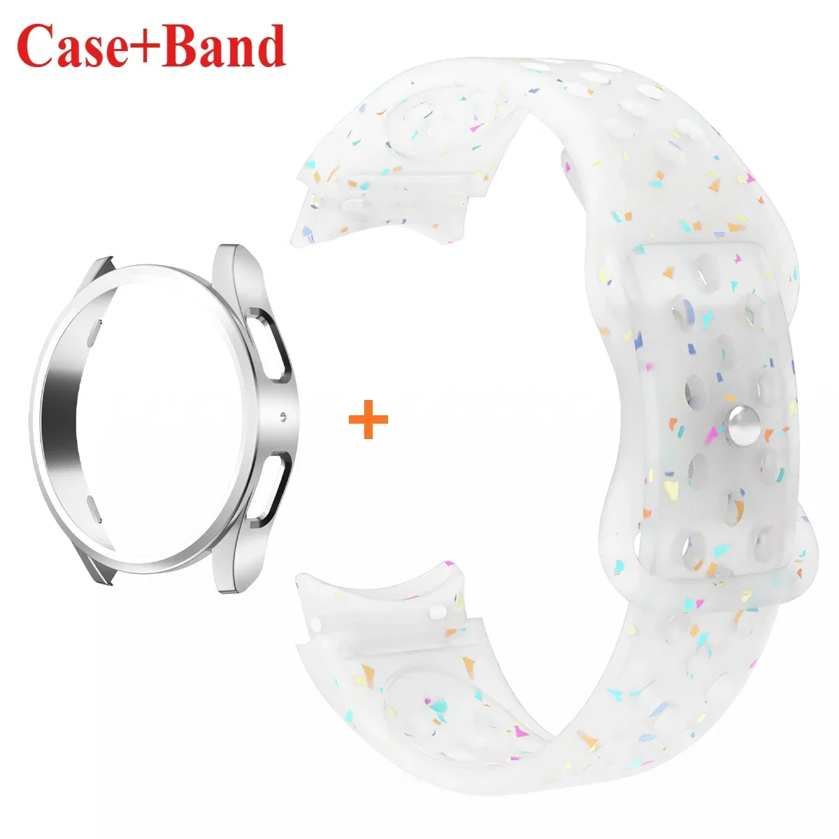 حافظة + حزام لساعة سامسونج جالاكسي 7 6 5 4 40 مللي متر 44 مللي متر حافظة حماية للكمبيوتر الشخصي بدون فجوات شريط سيليكون لساعة جالاكسي 6/4 كلاسيك #2