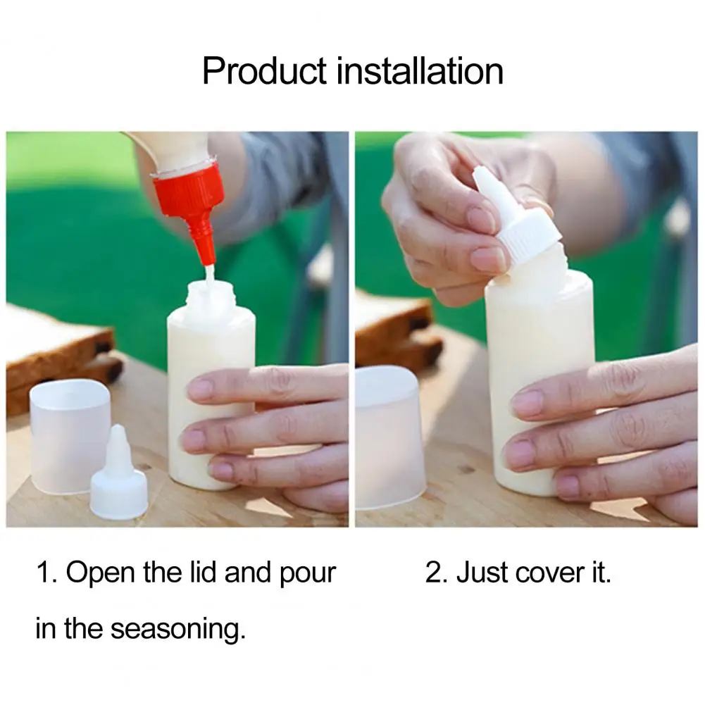 Lightweight Condiment Dispenser 40ml 80ml Leak-proof Condiment Squeeze Bottles Portable Kitchen Oil Dispensers Compact for Home
