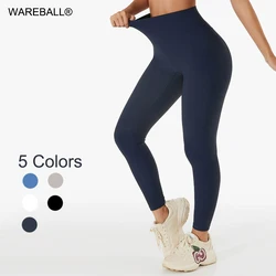 WAREBALL New Ribbed Seamless Gym Leggings High Waist Yoga Pants Sport Women Fitness Female Legging Tummy Control Running Tights