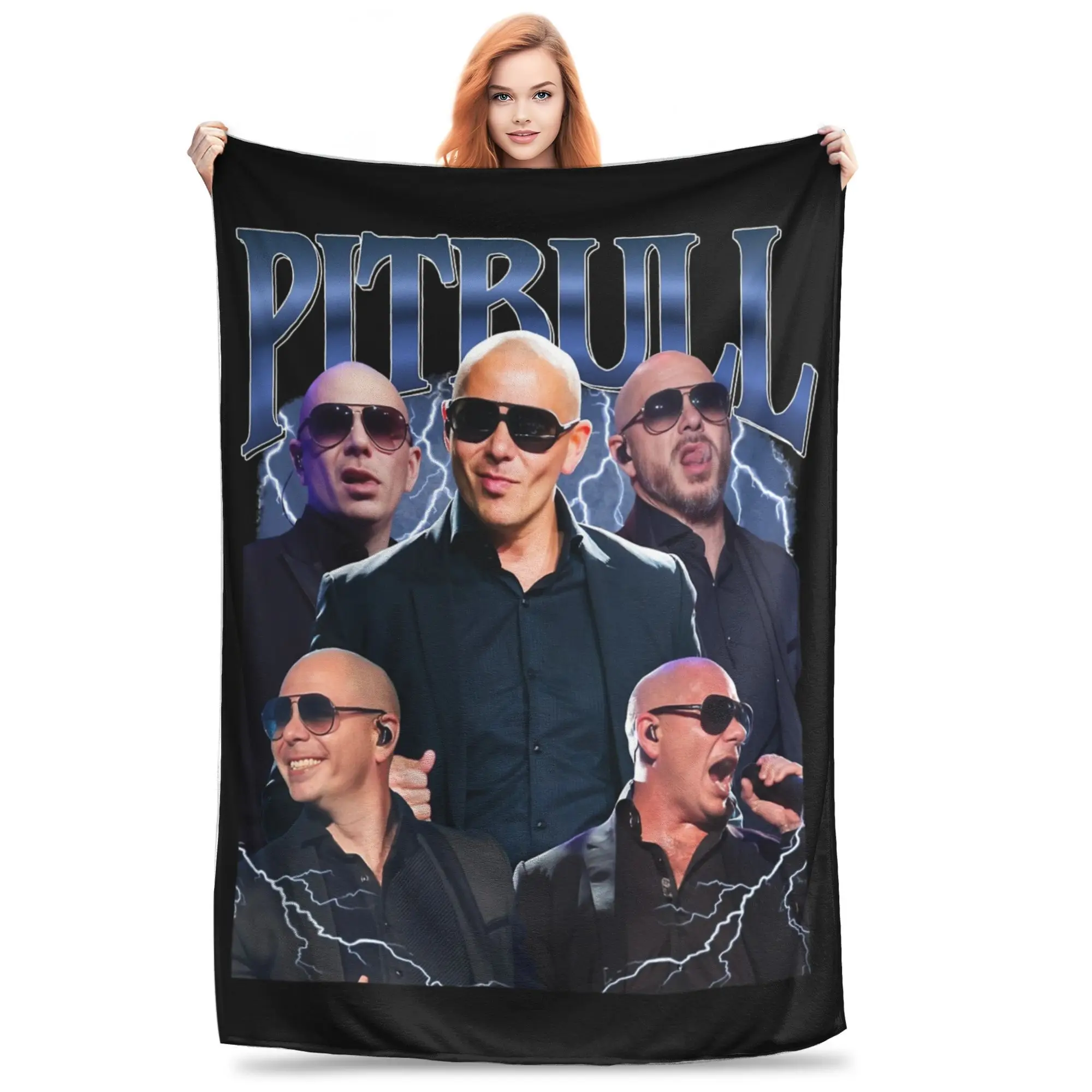 

Одеяла Pitbull Rapper Mr. Worldwide, фланелевые зимние многофункциональные супер мягкие пледы для домашних путешествий, плюшевое тонкое одеяло