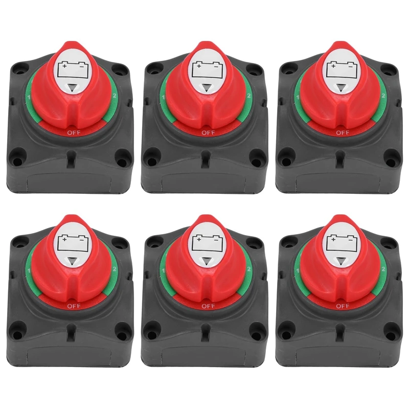 6X 3 Position Disconnect Isolator Master Switch, 12-60V Battery Power Cut Off Kill Switch