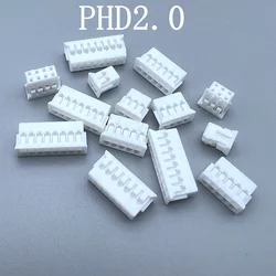 50Pcs/lot PHD 2.0mm double plug connector 2.0mm terminal Plastic shell 2x3P 4P 5P 6P 7P 8P 10P 12P-16P