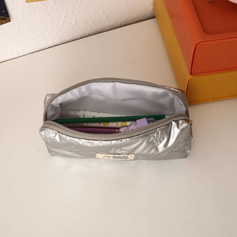 Portable PU Waterproof Pen Bag Bowknot Patterns Large Capacity Stationery Bag Pencil Case Back to School