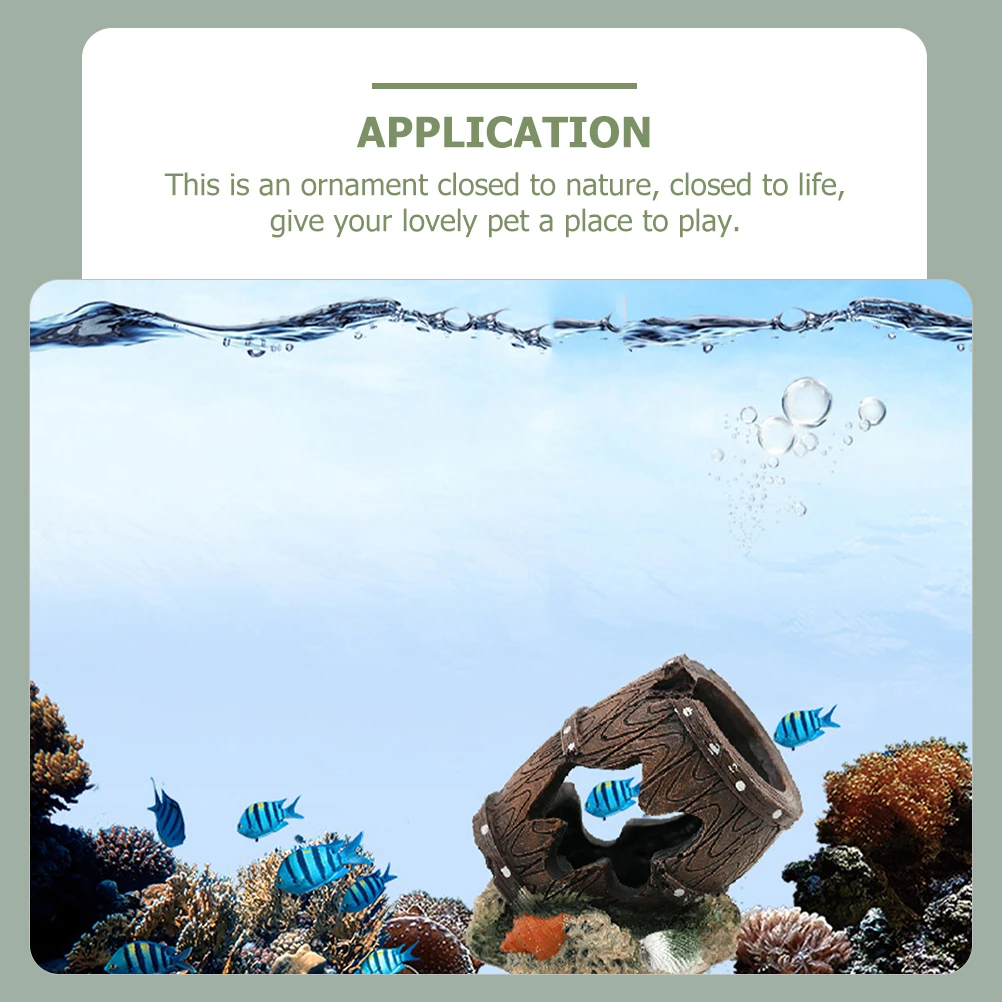 

Resin Aquarium House Fish Tank Decor Shrimp Shelter L scape Crafts Durable Safe Reliable Eco Friendly Pet Play Area Hidden Spot