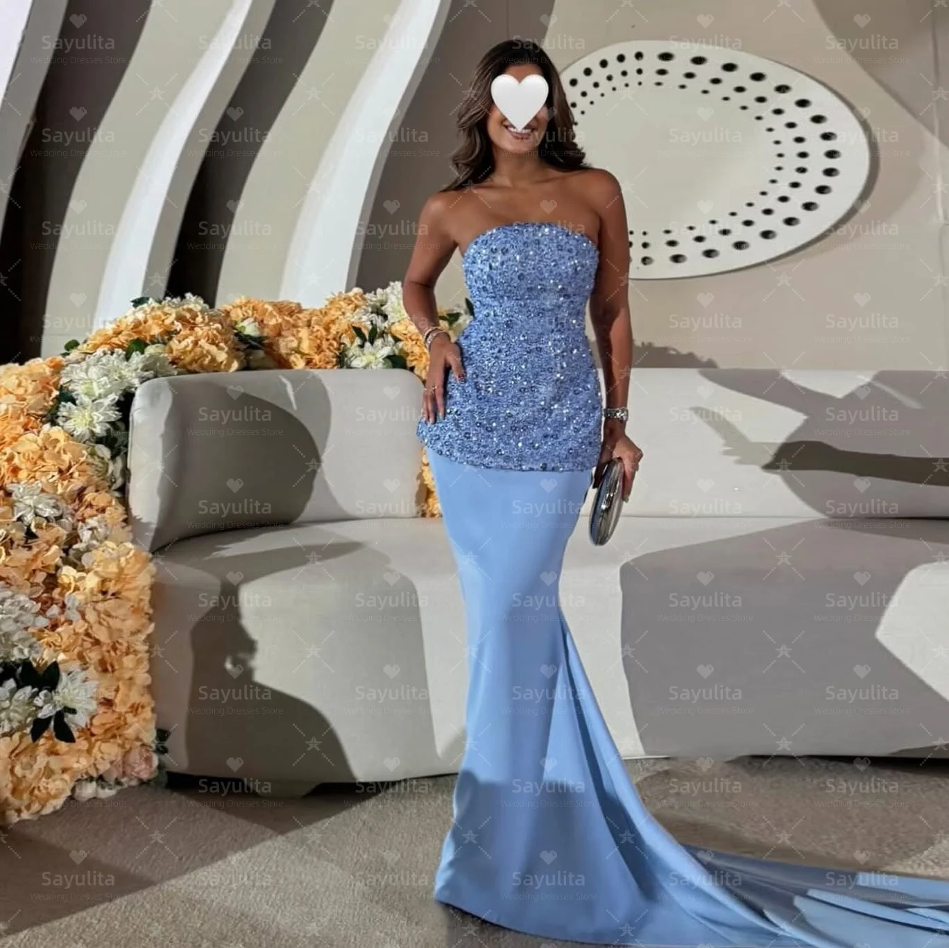 Sayulita فساتين لحضور الحفلات الموسيقية بدون حمالات مثير من الخلف فساتين شيرت فخمين ٢٠٢٥ فستان طويل للحفلات المسائية حسب الطلب