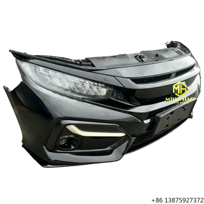 

For complete bumper kit: front bumper, rear bumper, headlights, fog lights, grille, radiator and engine hood.