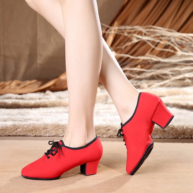 女性のラテンダンスシューズ子供のためのレディース社交ラテンタンゴモダンダンスシューズ男性サルサトレーニングシューズ 3.5/5 センチメートルヒール