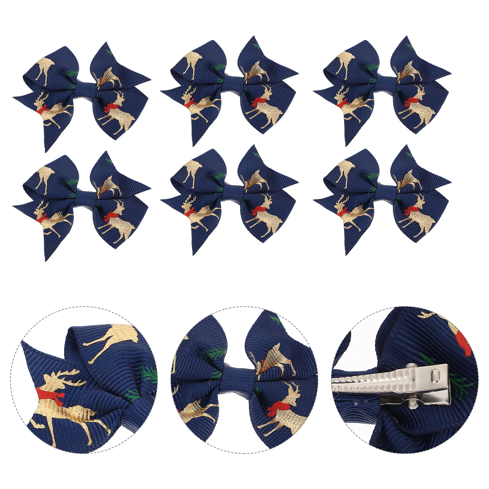 

20 Pcs Cartoon Hair Accessories Barrettes Christmas Hairpin Bows Xmas Clip