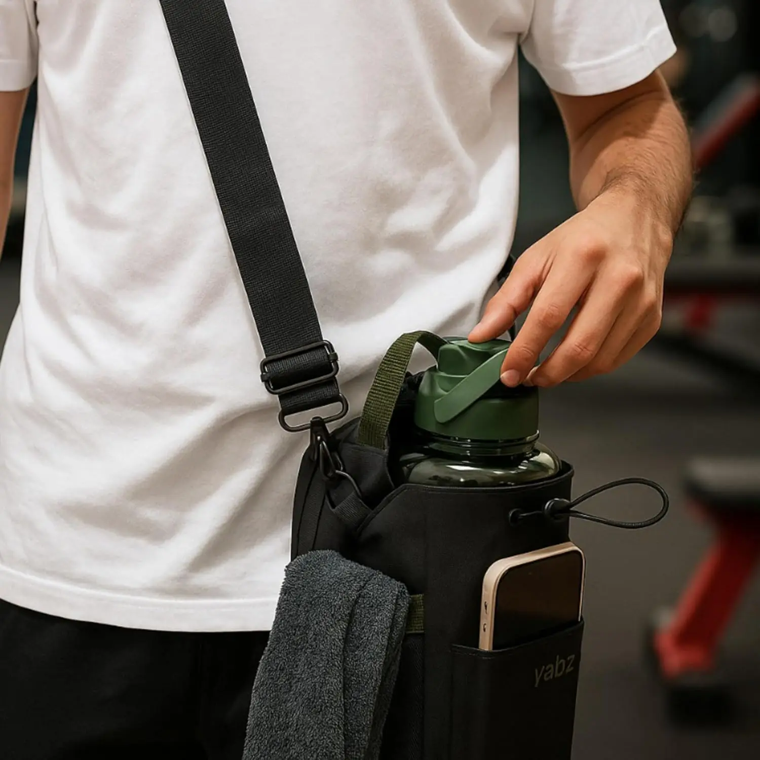 Picture 7: Strong Magnetic Gym Bag - Magnetic Gym Water Bottle Bag for Men and Women, High Load Capacity, Sports Gifts, Waterproof Material