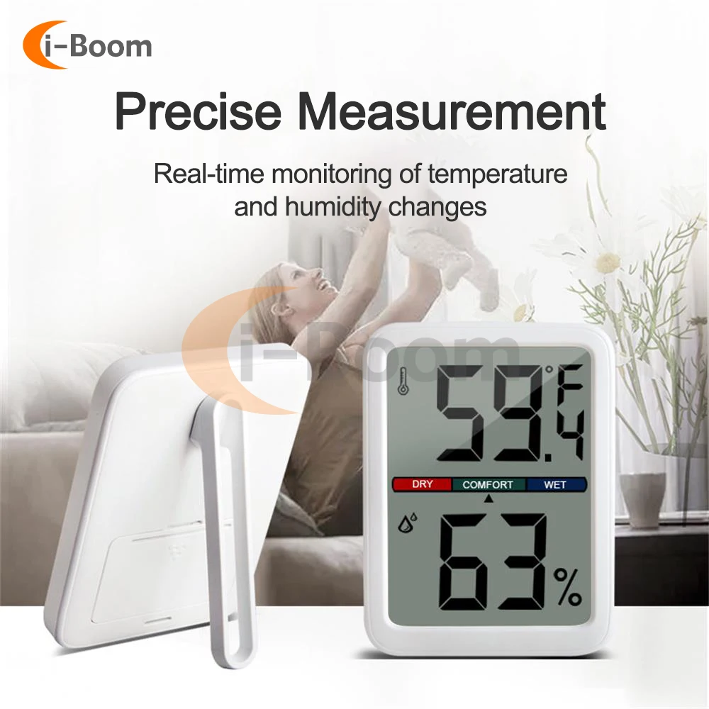 Smart LCD Digit Digital Temperature Hygrometer 0.1 ℃ High-precision Intelligent Temperature And Humidity Measuring Instrument