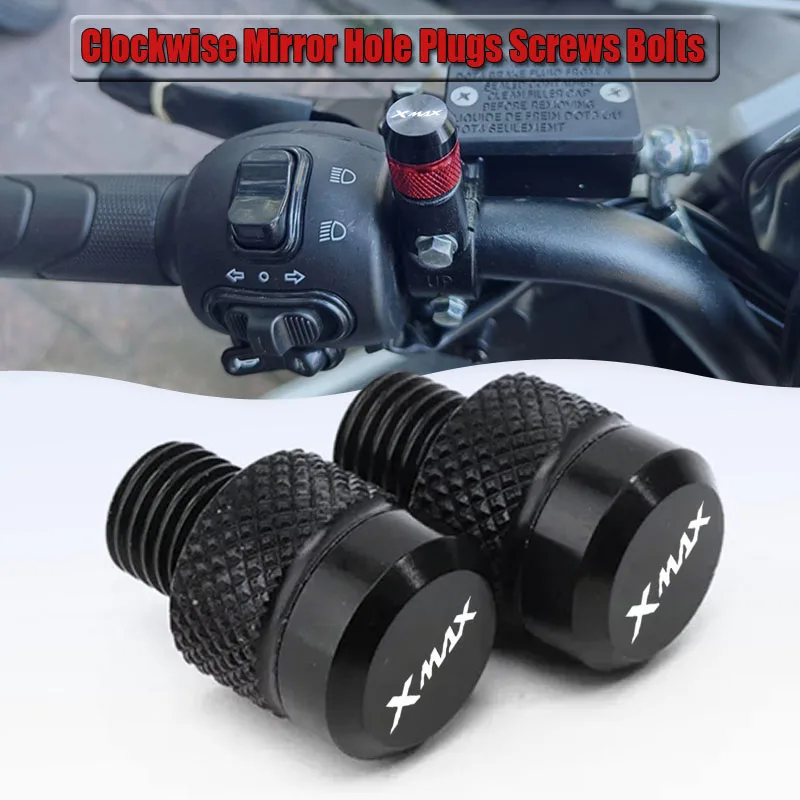 Motorcycle CNC Accessorie M10*1.25 Mirror Hole Plug Screw X-max For YAMAHA XMAX 300 250 400 Xmax300 Xmax250 XMAX400