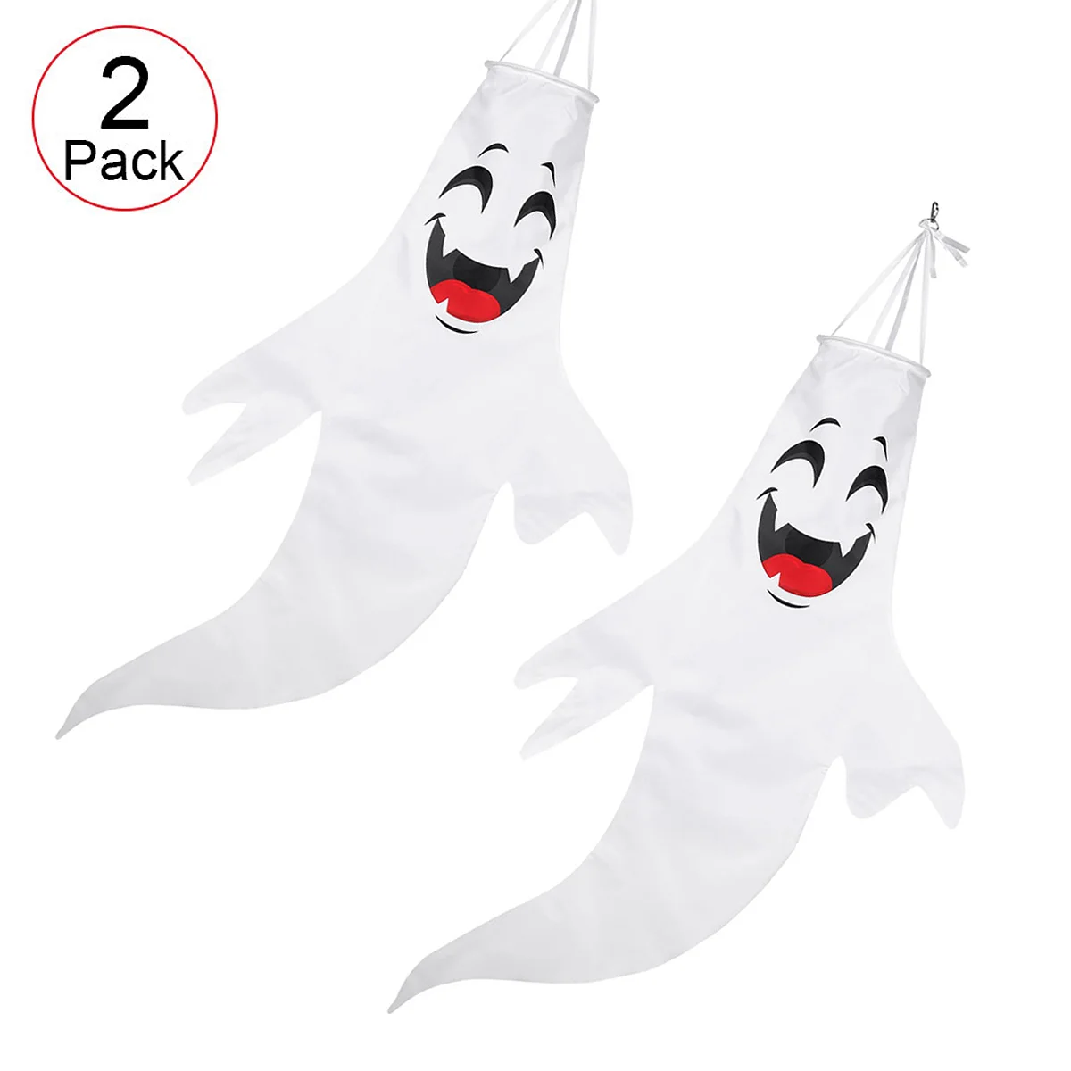 

Halloween Decorations Ghost Windsock Flag Pole Party Hanging White Garden Outdoor