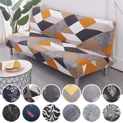 Jacquard Fabric Armless Sofa Bed Cover Sofa Folding Sofa Bed Slipcovers Stretch Protector Elastic Bench Futon Cover funda sofÃĄ