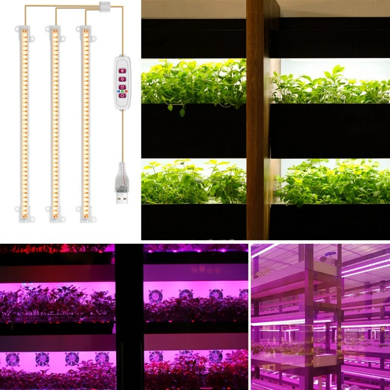 

NEW Led Grow Light Strips 40W Phytolamp for Plants Bars Full Spectrum White Led Timer Phyto Lamp Hydroponic Dimmable Bar