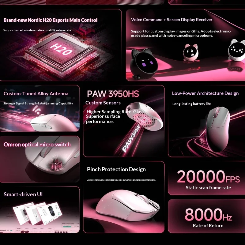 Wlmouse Huan Three Mode Wireless Mouse Magnesium Alloy No Hole