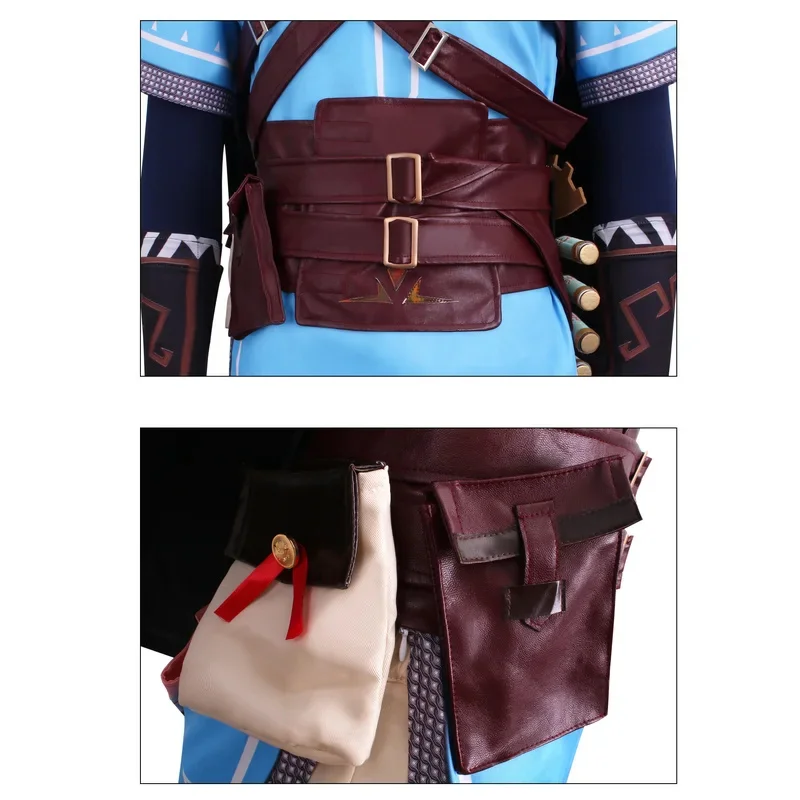 

Одежда CyAnime Heroes Game Link Zelda, карнавальный костюм Tears Link Auratus, рубашка, комбинезон, накидка, карнавал, Хэллоуин для взрослых мужчин