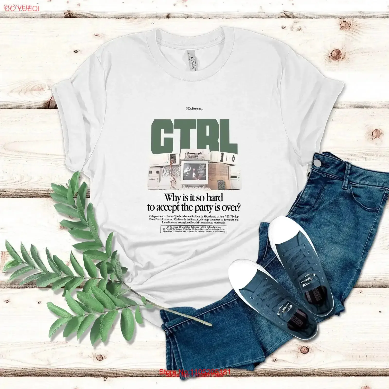 CTRL SweaT T Shirt SZA Hip Hop Why can't you accept the party is over Merch Rap vintage Washed Slightly Stylish