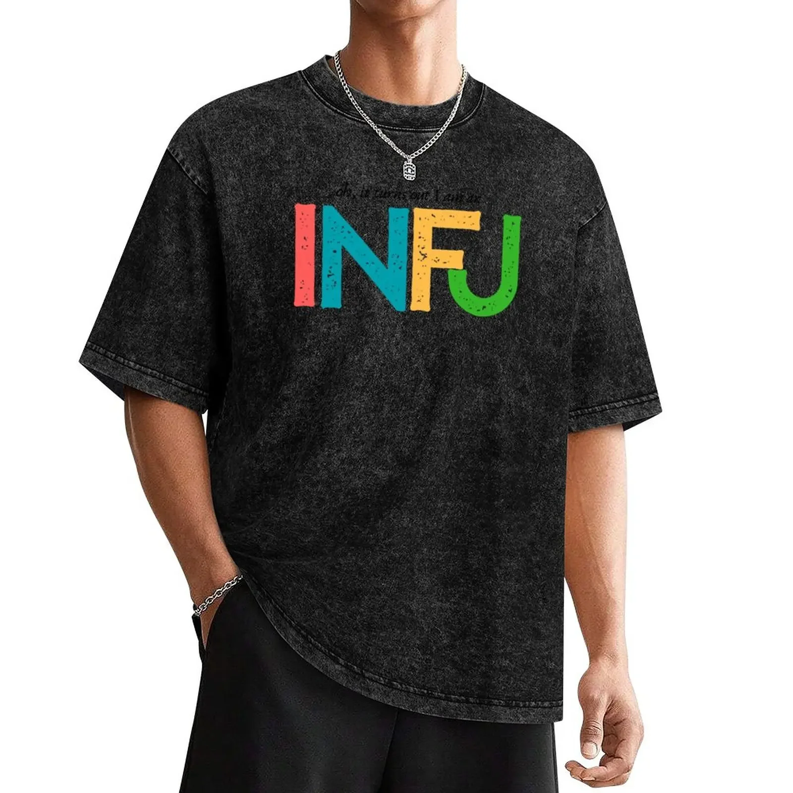 

oh, it turns out I am an INFJ T-Shirt vintage graphic tee vintage anime shirt heavyweights anime shirts men