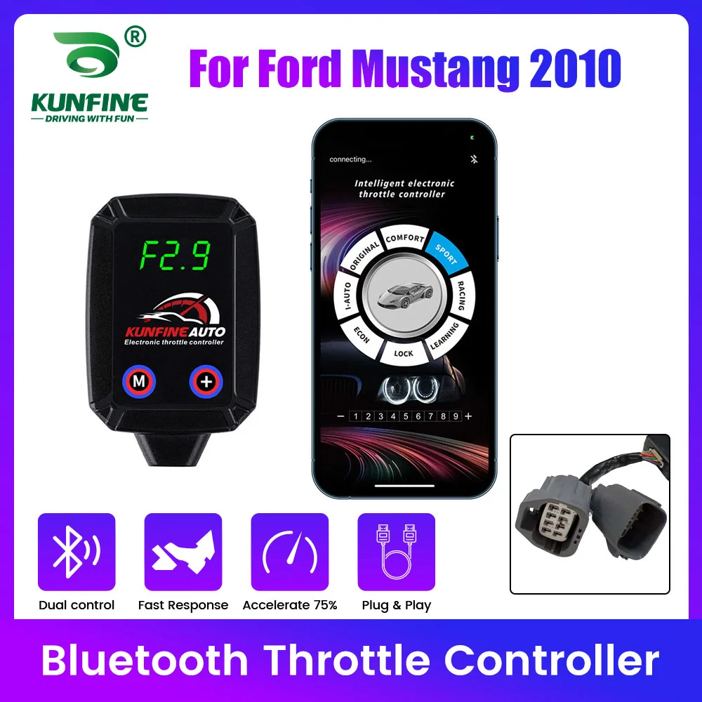 Bluetooth Throttle Controller For Mustang 2010 Electronic Accelerator Potent Booster with APP & Dual Control Tuning Parts