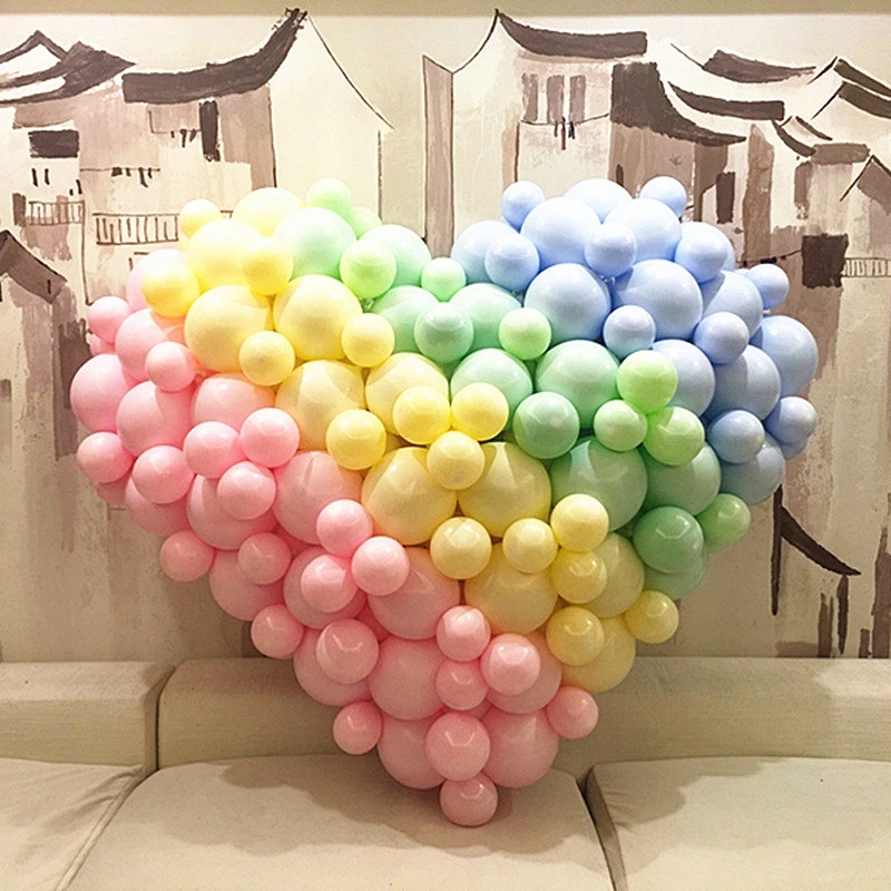 5-12inch Macarone Balloons 3D Love Balloon Wedding Advertisement Baby Shower Birthday Surprise Valentine's Day Decoration Ballon