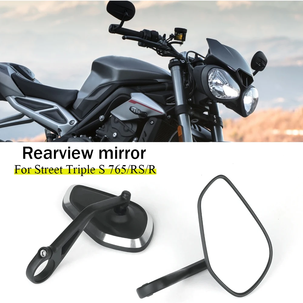 

For Street Triple S 765RS 765R Bobber T120 Daytona 660 675 New Motorcycle Handlebar Rearview Side Mirrors Bar End Mirror Kit