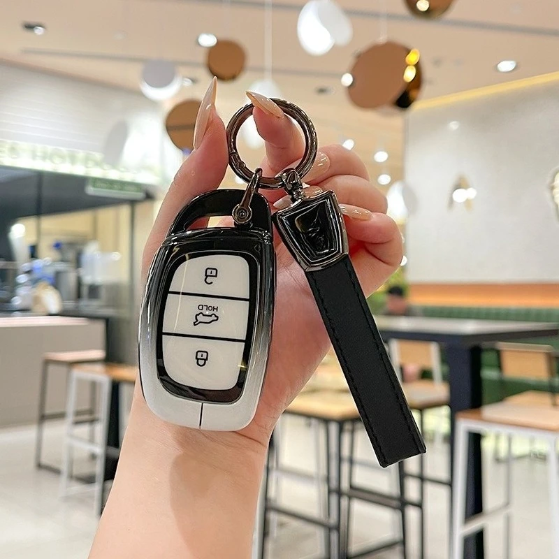 

Zinc Alloy Key Cover Case for Hyundai Mistra/ix35/Langdong/Lingdong/Elantra/SantaFe/Celesta/Sonata 8 - Protective Key Fob Shell